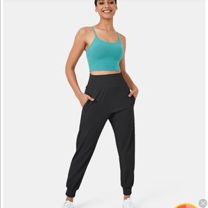 High Waisted Side Pocket Plain Yoga Pants